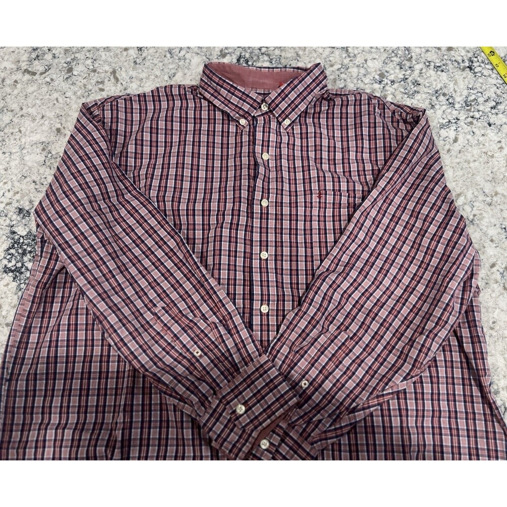 IZOD Shirt Multicolor Plaid Long Sleeve Button Up Mens XXL